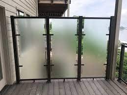 Frosted Glass Deck Dividers
