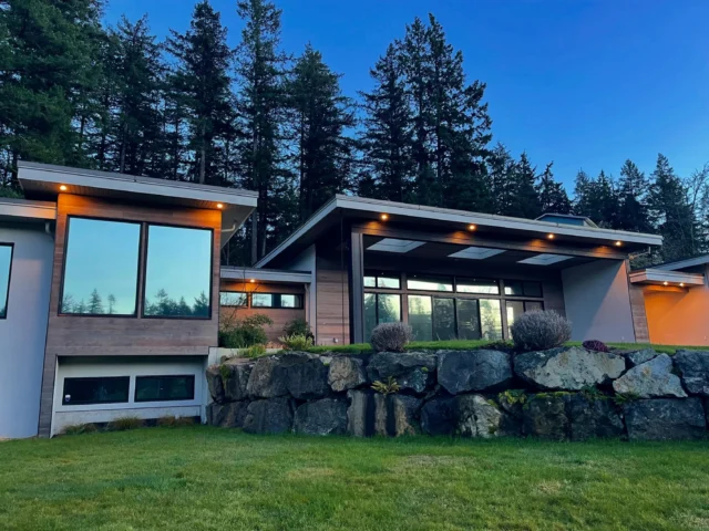 The weather was a mixture of sun and fog during the day of this over 900ft² installation of window films. But this gorgeous home just got a lot greener by having 76% heat rejecting daytime one-way privacy solar film installed.
🌲 🏡🌡☺️Huge privacy benefit from the exterior and much more regulated temperatures on the interior.The 3rd and 4th photos show what it looked like before being tinted. Look at the before/after interior/exterior photos for yourself at how private it is!😎👍🏼Save the views while adding one-way privacy during the day, all while rejecting solar heat gain.No need to cover everything up with blinds during the day to maintain privacy! 👀🏠#yyj #highlands #windowtint #privacyfilm #luxurywindowtinting